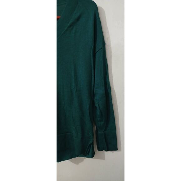 Banana republic womens medium turquoise green FINE WOOL drop sleeve sweater - Picture 3 of 8